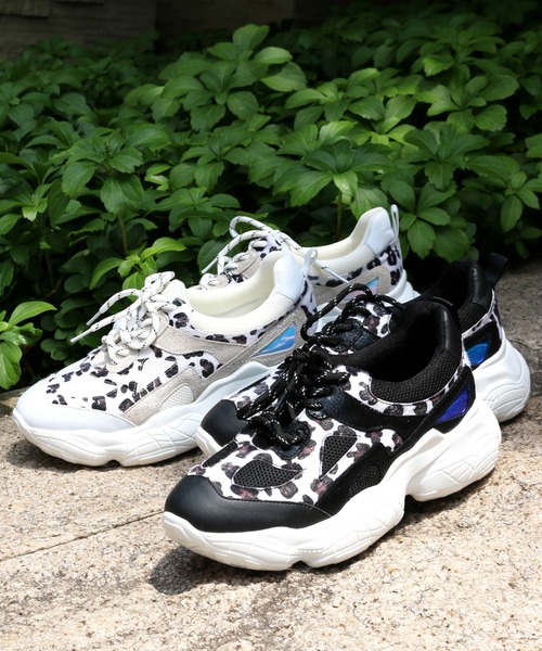coca(ANDEX shoes product)(コカ)の「超軽量 厚底 アニマル柄 ダッドスニーカー(スニーカー・レディース・ブルー/ホワイト/ブラック・24.5cm/23cm/23.5cm/24cm)」の22枚目の写真