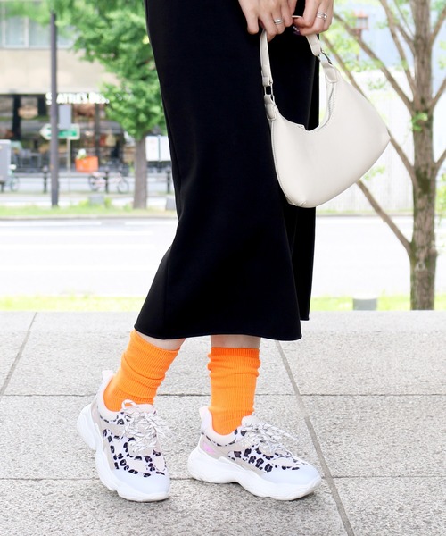 coca(ANDEX shoes product)(コカ)の「超軽量 厚底 アニマル柄 ダッドスニーカー(スニーカー・レディース・ブルー/ホワイト/ブラック・24.5cm/23cm/23.5cm/24cm)」の17枚目の写真
