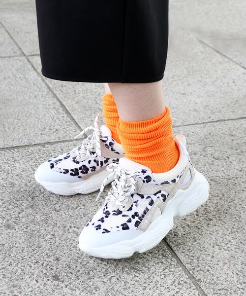 coca(ANDEX shoes product)(コカ)の「超軽量 厚底 アニマル柄 ダッドスニーカー(スニーカー・レディース・ブルー/ホワイト/ブラック・24.5cm/23cm/23.5cm/24cm)」の20枚目の写真