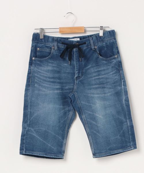 Blue Standard （ブルースタンダード）の「【BLUE STANDARD】ドビーイージーショーツ デニム　ストレッチ性強い素材（デニムパンツ・メンズ・その他1/ブルー/ブルー系その他/ホワイト/グレー/ブラック・SMALL/MEDIUM/LARGE/X-LARGE）」の4枚目の写真