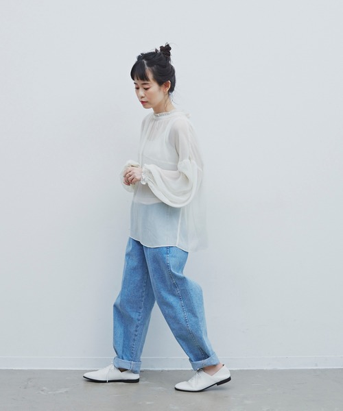 Libra Cue(リブラ キュー)の「Libra バックリボンシアーブラウス(シャツ/ブラウス・レディース・ホワイト/ブラック/ミント・FREE)」の20枚目の写真