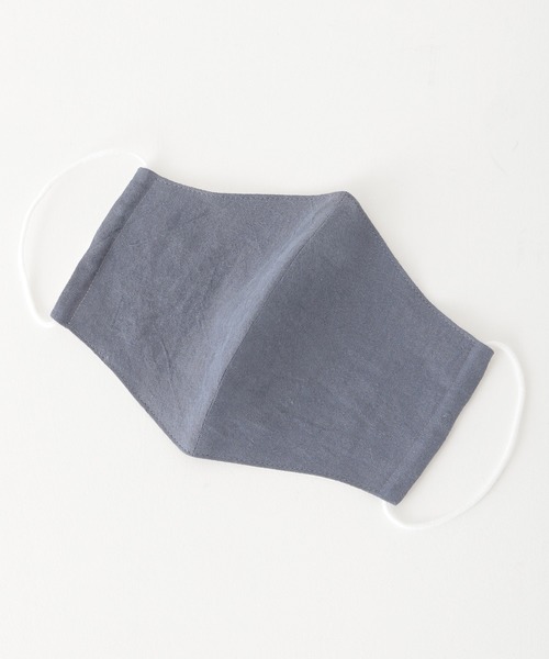 LEPSIM（レプシィム）の「リネンリバーシブルマスク　893573（マスク・レディース・ネイビー/ライトピンク・ONE SIZE）」の3枚目の写真