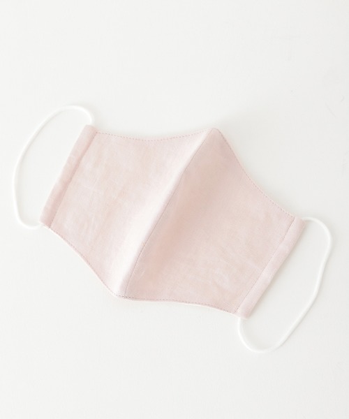 LEPSIM（レプシィム）の「リネンリバーシブルマスク　893573（マスク・レディース・ネイビー/ライトピンク・ONE SIZE）」の4枚目の写真