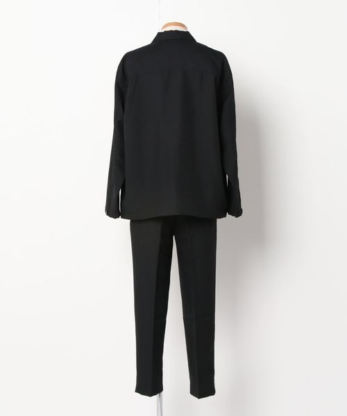 Beno（ビーノ）の「ポリトロ / W テーラード シャツ ジャケット × タック テーパードパンツ（セットアップ・メンズ・ブラック/ライトグレー/アッシュブラウン/ダークベージュ/ライトベージュ・L/M）」の6枚目の写真