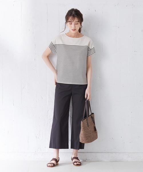 J.PRESS(ジェイプレス)の「【洗える】コットンナイロンシルキーローン ワイドパンツ(その他パンツ・レディース・ブラック系/黄土色系/カーキ系/グレー系・11/9/7)」の10枚目の写真