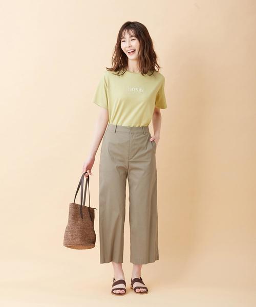 J.PRESS(ジェイプレス)の「【洗える】コットンナイロンシルキーローン ワイドパンツ(その他パンツ・レディース・ブラック系/黄土色系/カーキ系/グレー系・11/9/7)」の7枚目の写真