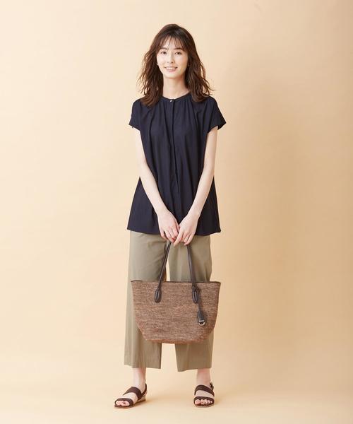 J.PRESS(ジェイプレス)の「【洗える】コットンナイロンシルキーローン ワイドパンツ(その他パンツ・レディース・ブラック系/黄土色系/カーキ系/グレー系・11/9/7)」の18枚目の写真