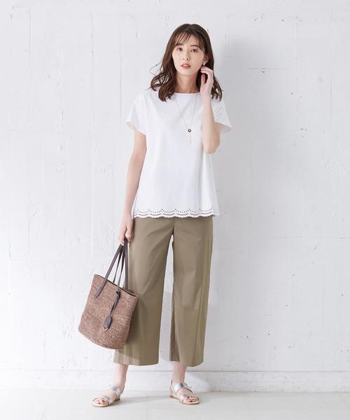 J.PRESS(ジェイプレス)の「【洗える】コットンナイロンシルキーローン ワイドパンツ(その他パンツ・レディース・ブラック系/黄土色系/カーキ系/グレー系・11/9/7)」の19枚目の写真
