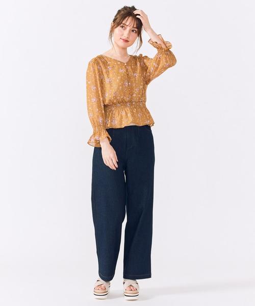 Feroux(フェルゥ)の「【洗える】Twinkleブーケプリント ブラウス(シャツ/ブラウス・レディース・イエロー系3/ピンク系3・2)」の12枚目の写真