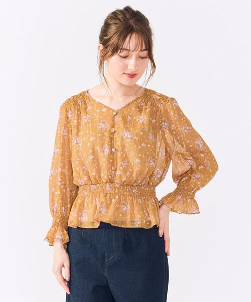 Feroux(フェルゥ)の「【洗える】Twinkleブーケプリント ブラウス(シャツ/ブラウス・レディース・イエロー系3/ピンク系3・2)」の9枚目の写真