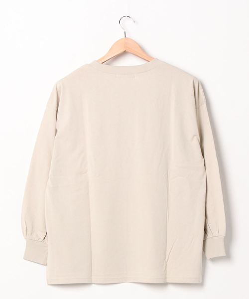 SpRay(スプレイ)の「サイドスリットロングTシャツ(Tシャツ/カットソー・レディース・オフホワイト/アイボリー/グレイッシュベージュ/チャコールグレー/ブラック・FREE)」の18枚目の写真