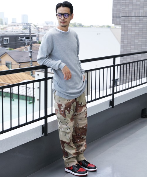 Beautiful Harmony（ビューティフルハーモニー）の「クルーネックロングスリーブワッフルTシャツ（Tシャツ/カットソー・メンズ・グレイッシュベージュ/ダークグレー/ベージュ/ネイビー/カーキ/ホワイト/ライトグレー/ダークブラウン/ブラック・SMALL/MEDIUM/LARGE/X-LARGE）」の13枚目の写真
