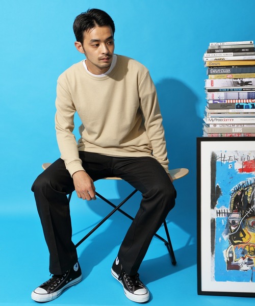 Beautiful Harmony（ビューティフルハーモニー）の「クルーネックロングスリーブワッフルTシャツ（Tシャツ/カットソー・メンズ・グレイッシュベージュ/ダークグレー/ベージュ/ネイビー/カーキ/ホワイト/ライトグレー/ダークブラウン/ブラック・SMALL/MEDIUM/LARGE/X-LARGE）」の19枚目の写真