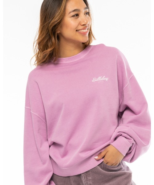 BILLABONG（ビラボン）の「BILLABONG レディース SWEAT CREW スウェットトレーナー【2020年秋冬モデル】/ビラボン スウェット トレーナー バックプリント ドロップショルダー  ビッグスリーブ（スウェット・レディース・ブラック/ベージュ/ピンク/オフホワイト・MEDIUM/LARGE）」の10枚目の写真