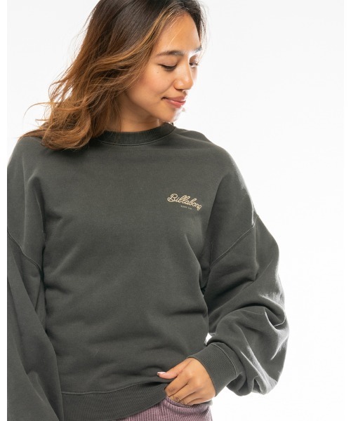 BILLABONG（ビラボン）の「BILLABONG レディース SWEAT CREW スウェットトレーナー【2020年秋冬モデル】/ビラボン スウェット トレーナー バックプリント ドロップショルダー  ビッグスリーブ（スウェット・レディース・ブラック/ベージュ/ピンク/オフホワイト・MEDIUM/LARGE）」の6枚目の写真