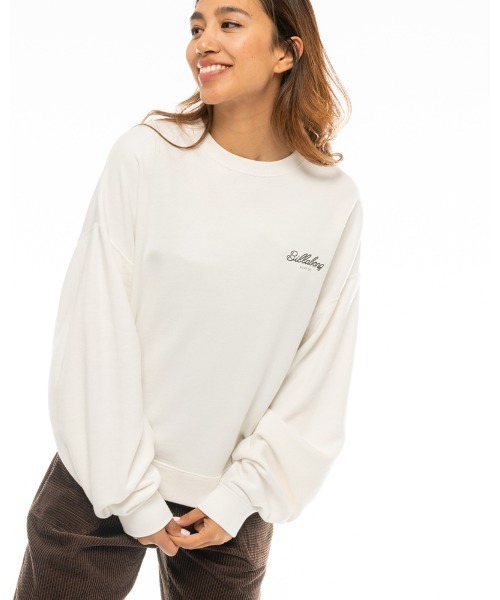 BILLABONG（ビラボン）の「BILLABONG レディース SWEAT CREW スウェットトレーナー【2020年秋冬モデル】/ビラボン スウェット トレーナー バックプリント ドロップショルダー  ビッグスリーブ（スウェット・レディース・ブラック/ベージュ/ピンク/オフホワイト・MEDIUM/LARGE）」の5枚目の写真