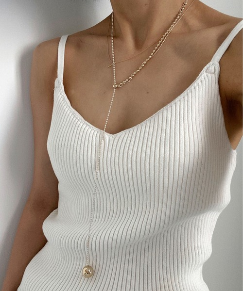 Ameri（アメリ）の「SPHERE CHAIN NECKLACE（ネックレス・レディース・シルバー/マルチ・FREE）」の2枚目の写真