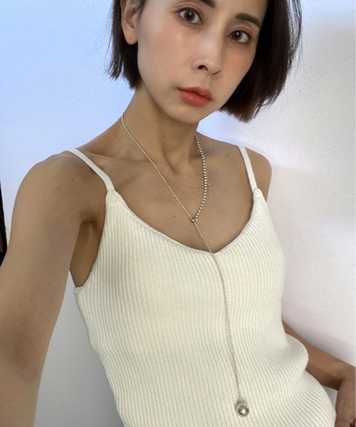 Ameri（アメリ）の「SPHERE CHAIN NECKLACE（ネックレス・レディース・シルバー/マルチ・FREE）」の6枚目の写真