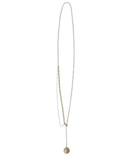 Ameri（アメリ）の「SPHERE CHAIN NECKLACE（ネックレス・レディース・シルバー/マルチ・FREE）」の5枚目の写真