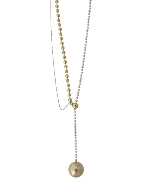 Ameri（アメリ）の「SPHERE CHAIN NECKLACE（ネックレス・レディース・シルバー/マルチ・FREE）」の7枚目の写真