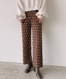 ジャガード柄ニットパンツ