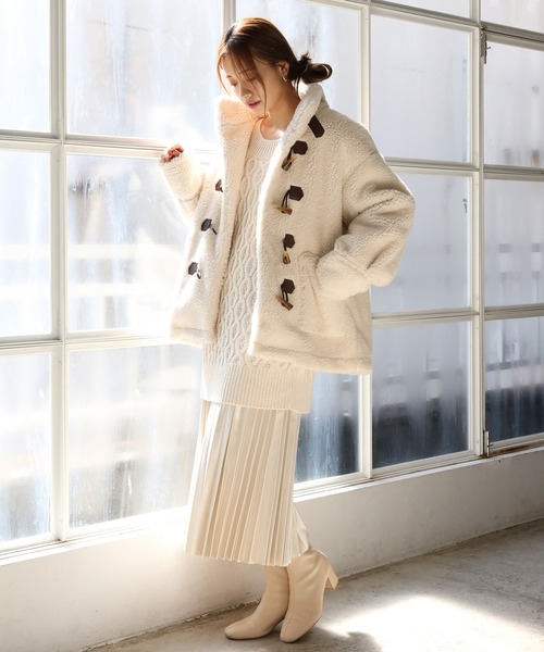 one after another NICE CLAUP（ワンアフターアナザーナイスクラップ）の「フェイクレザープリーツスカート（スカート・レディース・アイボリー/ブラウン/モカ・FREE）」の20枚目の写真