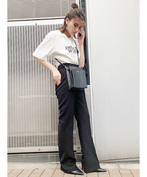 GYDA(ジェイダ)の「ピンタック ストレートパンツ【セットアップ】(その他パンツ・レディース・ブラック/オレンジ/ベージュ・FREE)」の7枚目の写真