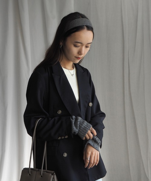 minia(ミニア)の「ワイドカチューシャ ◆(カチューシャ・レディース・ブラック/ベージュ/ネイビー/ブラウン/グレー・FREE)」の10枚目の写真