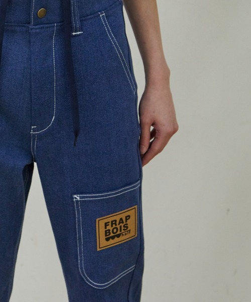 FRAPBOIS（フラボア）の「ムーブデニム（デニムパンツ・レディース・ネイビー/ブルー・マルチサイズ）」の8枚目の写真