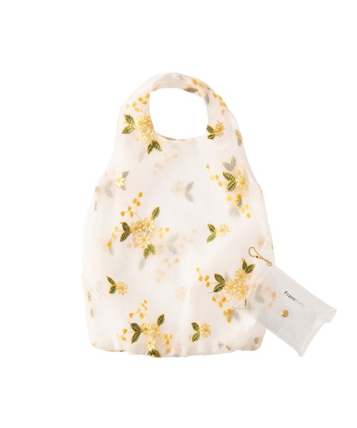 Francfranc（フランフラン）の「チュールバッグ フラワー イエロー×ホワイト（ハンドバッグ・レディース・マルチ・FREE）」の6枚目の写真