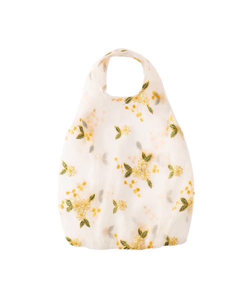 Francfranc（フランフラン）の「チュールバッグ フラワー イエロー×ホワイト（ハンドバッグ・レディース・マルチ・FREE）」の4枚目の写真