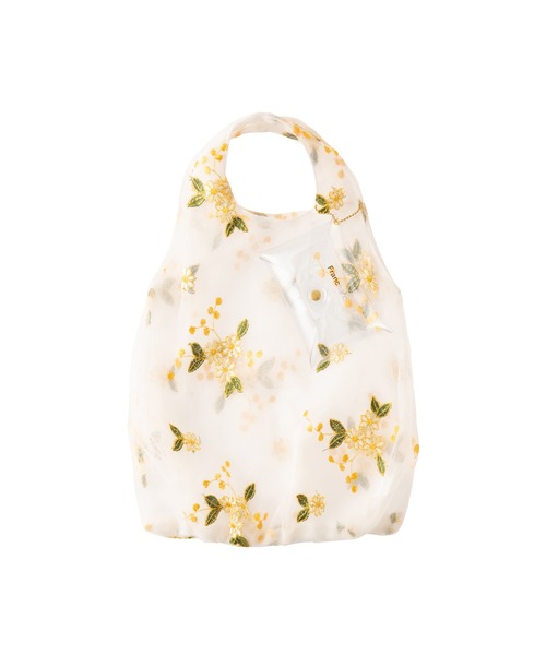 Francfranc（フランフラン）の「チュールバッグ フラワー イエロー×ホワイト（ハンドバッグ・レディース・マルチ・FREE）」の2枚目の写真