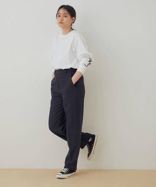 アダムエロペ　リネンライク〈洗える〉【セットアップ対応】ブラウスとパンツ ADAM ET ROPE'（アダムエロペ）の「＜洗える＞【セットアップ