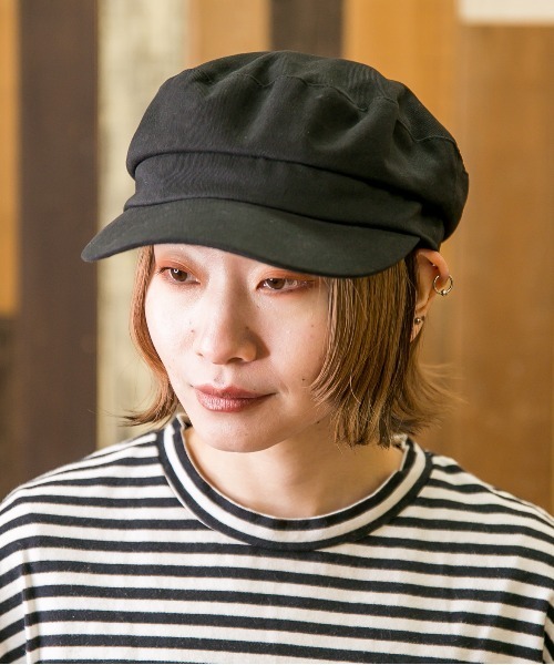 無（ム）の「コットンマリンキャスケット（キャスケット・レディース・ブラック/ベージュ・FREE）」の9枚目の写真