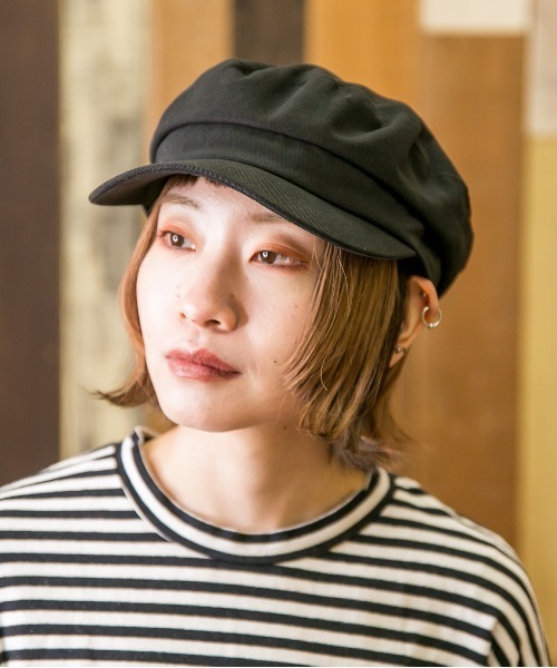 無（ム）の「コットンマリンキャスケット（キャスケット・レディース・ブラック/ベージュ・FREE）」の4枚目の写真