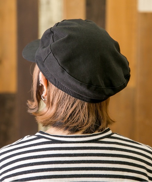 無（ム）の「コットンマリンキャスケット（キャスケット・レディース・ブラック/ベージュ・FREE）」の5枚目の写真