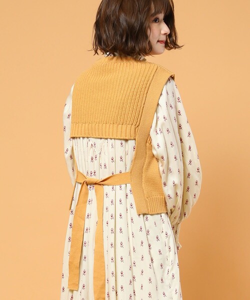 anuke バックオープン ニットベスト ànuke online store（アンヌーク） / Mix Knit VestMix Knit