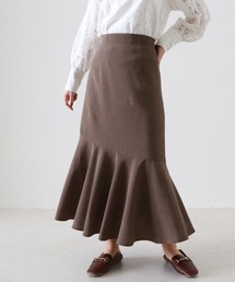 【日本製】リネンライクヘムラインスカート