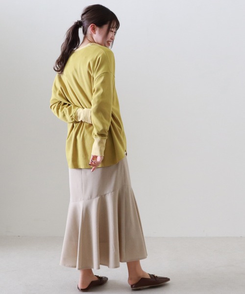 Cheek（チーク）の「【日本製】リネンライクヘムラインスカート（スカート・レディース・キャメル/ベージュ/カーキ・MEDIUM）」の15枚目の写真