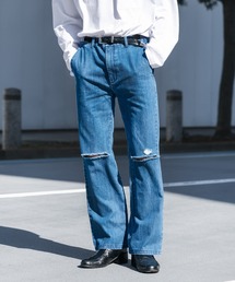 【Adoon plain】クラッシュフレアデニム (セットアップ着用可）