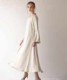 Back Ribbon Satin Dress