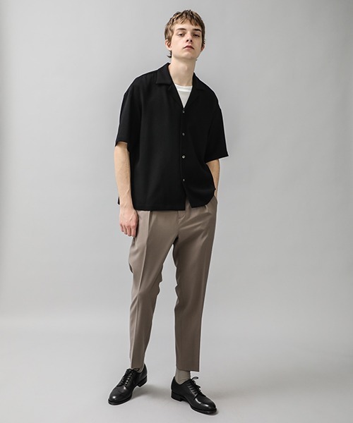 city（シティ）の「ジョーゼットオープンカラーシャツ/GEORGETTE OPEN COLLAR SHIRTS（シャツ/ブラウス・メンズ・ライトグレー/ブラック/ベージュ/ブルー・1/2/3）」の5枚目の写真