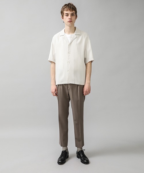 city（シティ）の「ジョーゼットオープンカラーシャツ/GEORGETTE OPEN COLLAR SHIRTS（シャツ/ブラウス・メンズ・ライトグレー/ブラック/ベージュ/ブルー・1/2/3）」の17枚目の写真