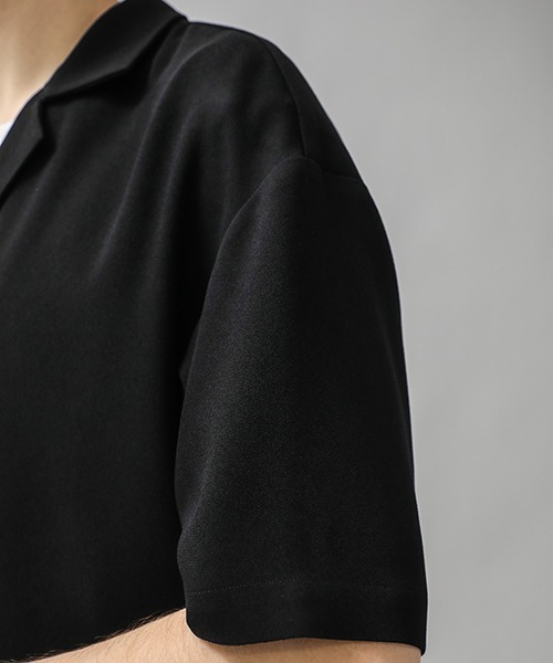 city（シティ）の「ジョーゼットオープンカラーシャツ/GEORGETTE OPEN COLLAR SHIRTS（シャツ/ブラウス・メンズ・ライトグレー/ブラック/ベージュ/ブルー・1/2/3）」の13枚目の写真