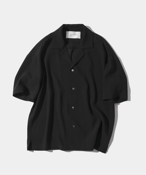 city（シティ）の「ジョーゼットオープンカラーシャツ/GEORGETTE OPEN COLLAR SHIRTS（シャツ/ブラウス・メンズ・ライトグレー/ブラック/ベージュ/ブルー・1/2/3）」の15枚目の写真