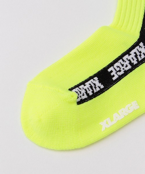 XLARGE KIDS（エクストララージキッズ）の「ラインロゴクルーソックス（ソックス/靴下・キッズ・ブラック/ホワイト/イエロー・LARGE/MEDIUM/X-SMALL/SMALL）」の6枚目の写真