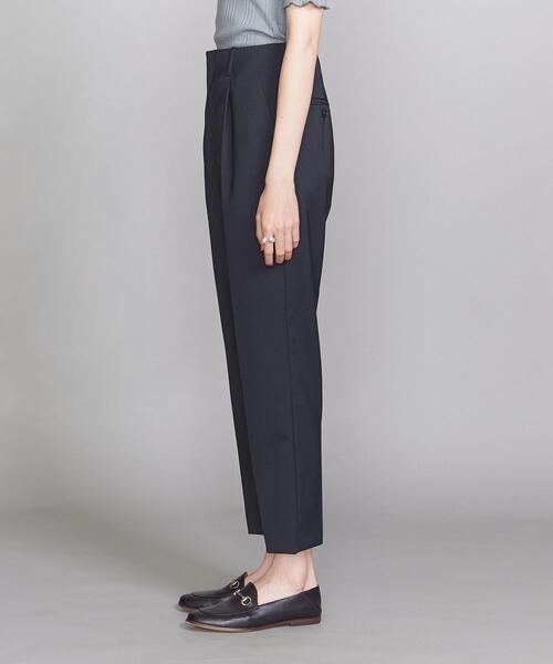 BEAUTY&YOUTH UNITED ARROWS（ビューティーアンドユースユナイテッドアローズ）の「BY ポリエステルツイルテーパードパンツ（スラックス・レディース・ネイビー/モカ・SMALL/MEDIUM/LARGE）」の3枚目の写真