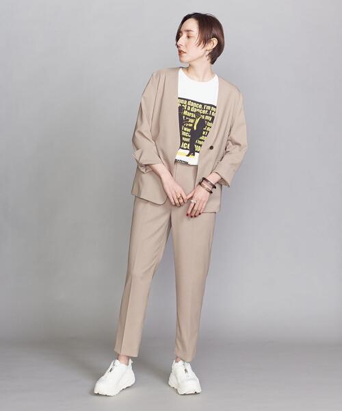 BEAUTY&YOUTH UNITED ARROWS（ビューティーアンドユースユナイテッドアローズ）の「BY ポリエステルツイルテーパードパンツ（スラックス・レディース・ネイビー/モカ・SMALL/MEDIUM/LARGE）」の7枚目の写真