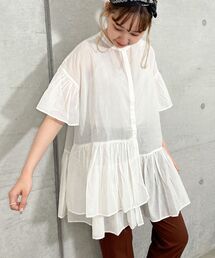 ティアードロングブラウス