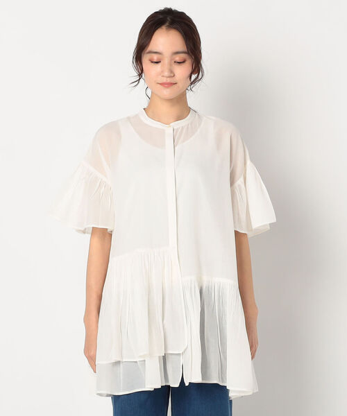 fredy repit（フレディレピ）の「ティアードロングブラウス（シャツ/ブラウス・レディース・ライトパープル/キナリ/ブラック・38）」の5枚目の写真